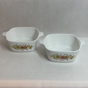 Vintage Corning Ware Spice of Life 2 3/4 Cup Petite Casserole P-43-B (Set of 2)